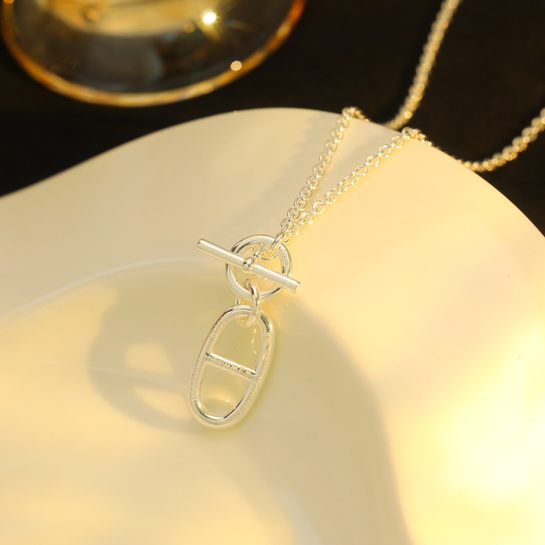[Clover Jewelery]HM CHAINE D'ANCRE PENDANT NECKLACE STERLING SILVER