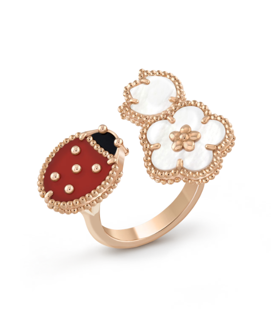 [Clover Jewelery]LUCKY 3 MOTIF ROSE GOLD RING