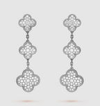 [Clover Jewelry]KLEE 3 MOTIV DIAMANT SILBER OHRRINGE