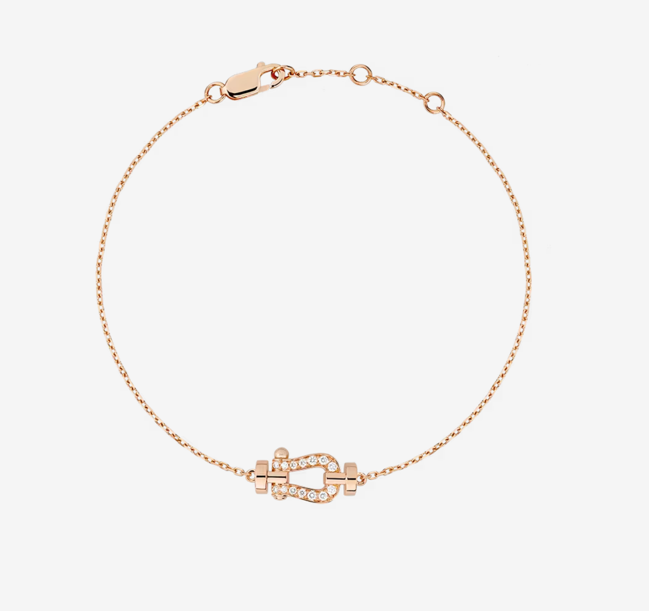 [Clover Jewelry]FORCE 10 FULL DIAMOND BUCKLE CHAIN LINK MINI MODEL