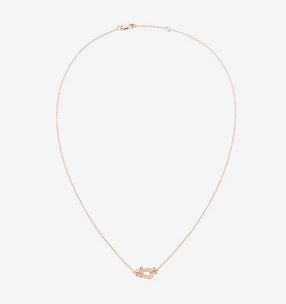[Clover Jewelery]FORCE 10 DIAMOND PINK GOLD NECKLACE MINI MODEL
