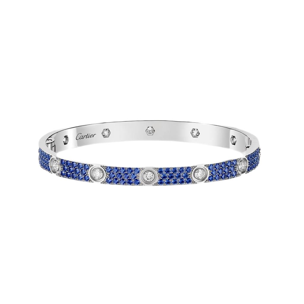 [Clover Jewelry]2026 PAVE GEMSTONE LOVE BRACELET 6.1MM 10 DIAMONDS