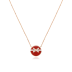 [Clover Jewelry]JEUX DE ROSE GOLD DIAMOND NECKLACE
