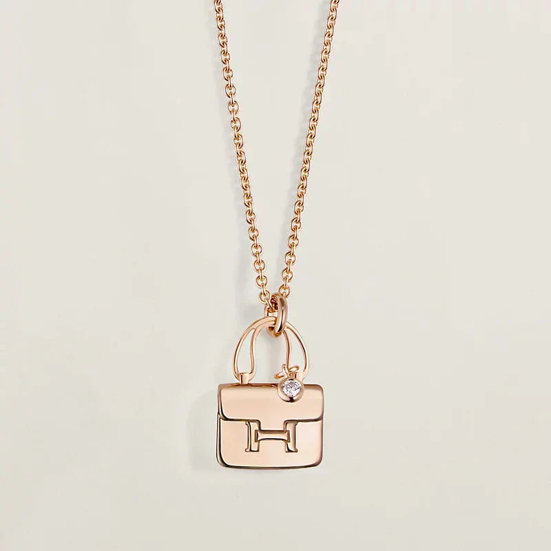 [Clover Jewelery]AMULETTE PEDANT ROSE GOLD NECKLACE