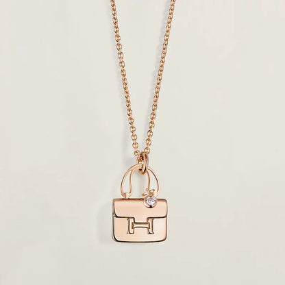 [Clover Jewelery]AMULETTE PEDANT ROSE GOLD NECKLACE