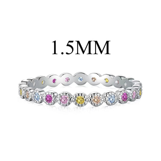 [Clover Jewelery]Radiant Sparkling Round Cut Daily Ring