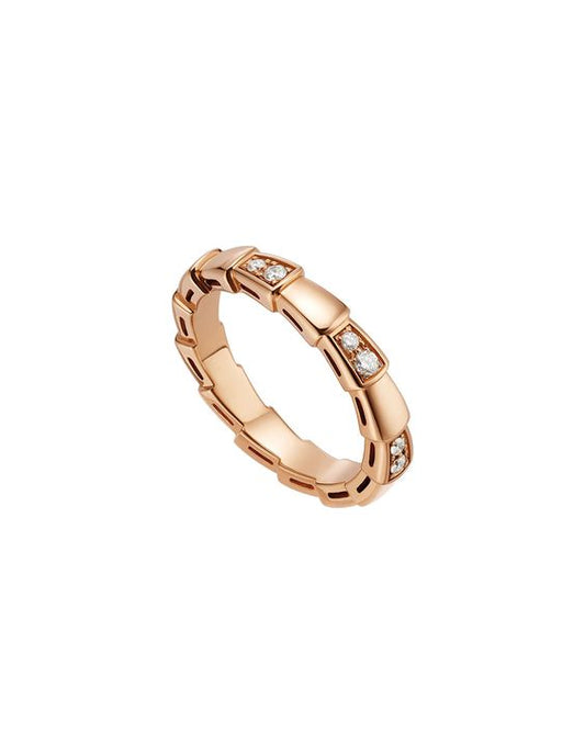 [Clover Jewelery]SERPENTI RING PINK GOLD  3MM