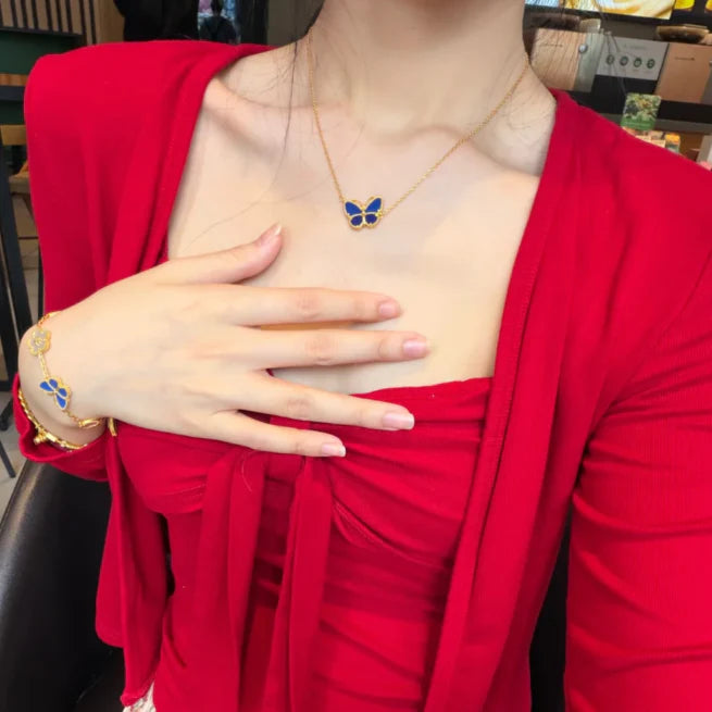 [Clover Jewelry] 2026 NEW LUCKY BUTTERFLY 1 MOTIFS NECKLACE