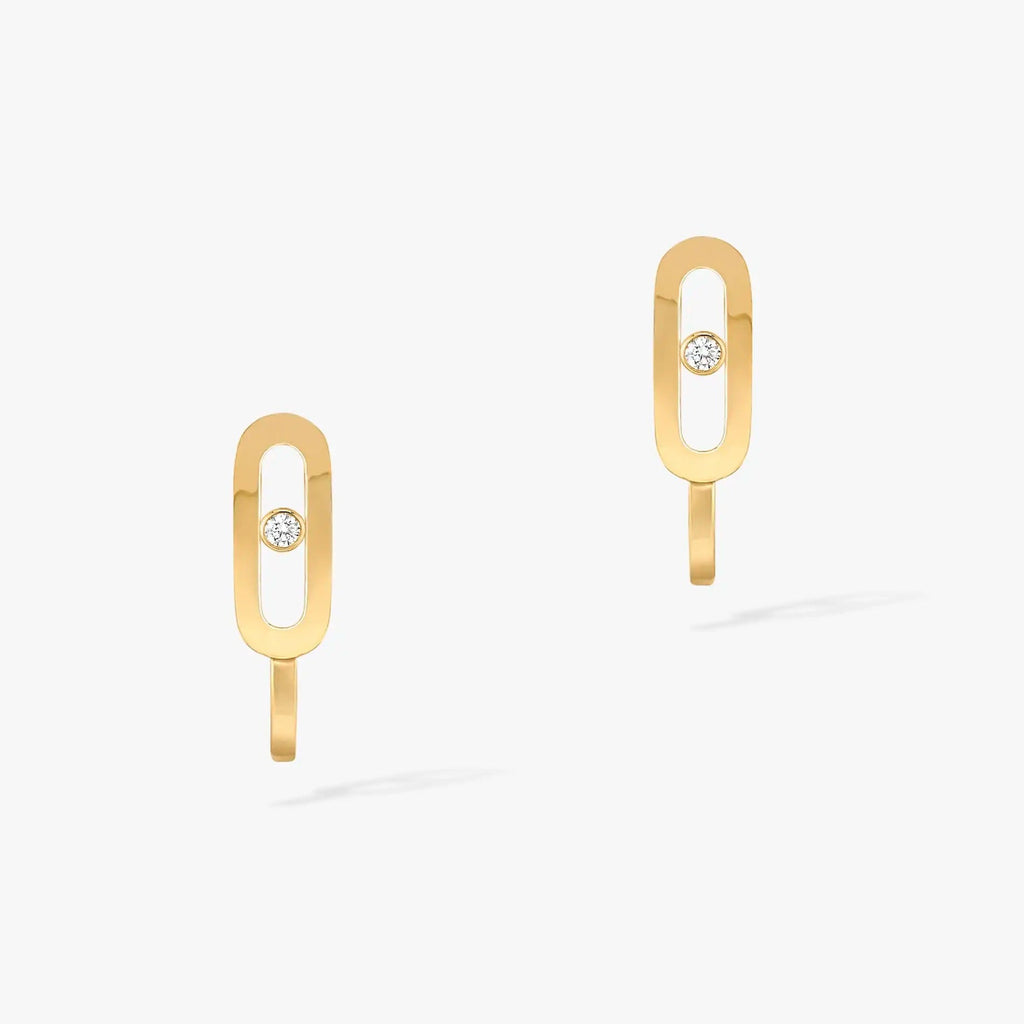 [Clover Jewelry]CREOLES MOVE UNO MINI 1 DIAMOND EARRINGS