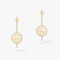[Clover Jewelry]LUCKY MOVE ARROW PINK GOLD DIAMOND EARRINGS