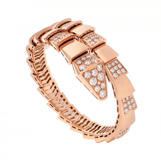 [Clover Jewelery]SERPENTI WIDE BRACELET PINK GOLD DIAMOND