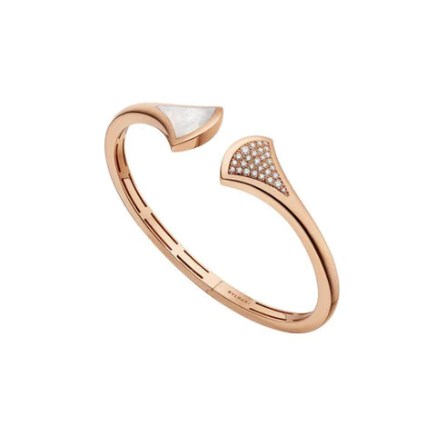 [Clover Jewelry]DREAM BRACELET OPEN PINK GOLD MOP DIAMOND