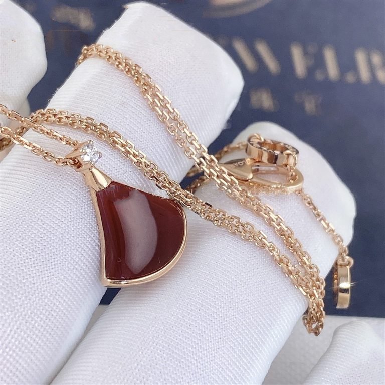 [Clover Jewelery]DREAM NECKLACE CARNELIAN 1 DIAMOND