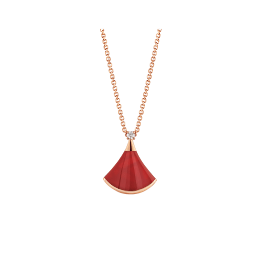 [Clover Jewelery]DREAM NECKLACE CARNELIAN 1 DIAMOND