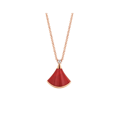 [Clover Jewelery]DREAM NECKLACE CARNELIAN 1 DIAMOND