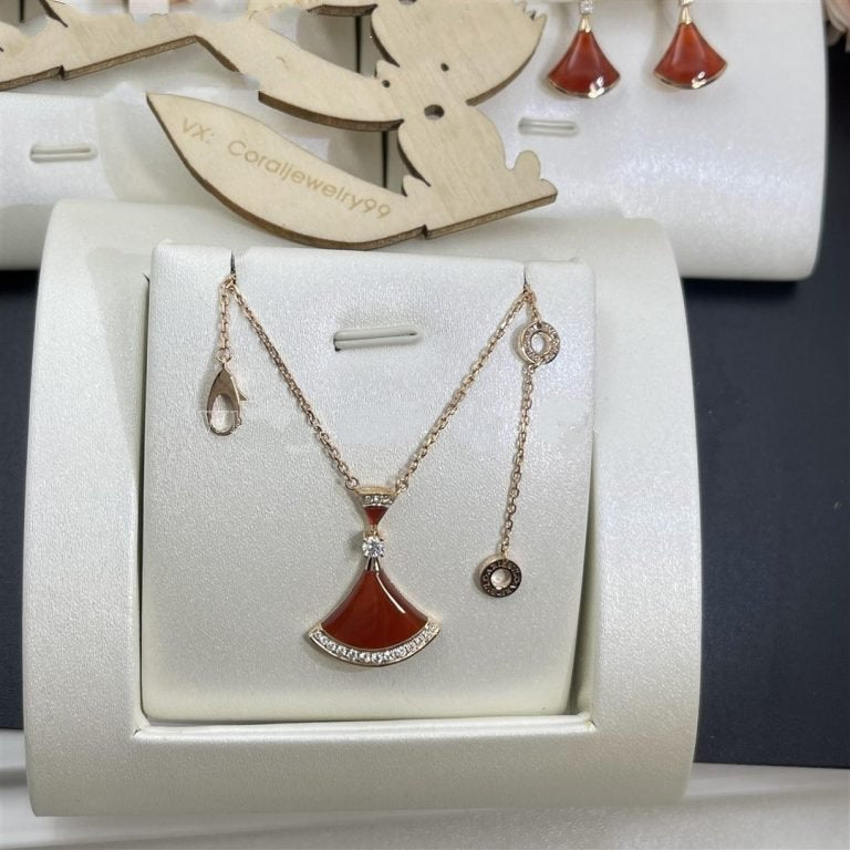 [Clover Jewelery]DREAM NECKLACE CARNELIAN DIAMOND