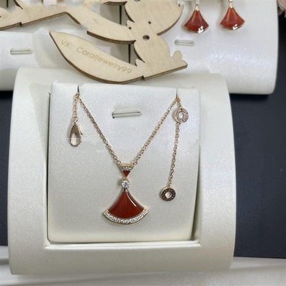 [Clover Jewelery]DREAM NECKLACE CARNELIAN DIAMOND