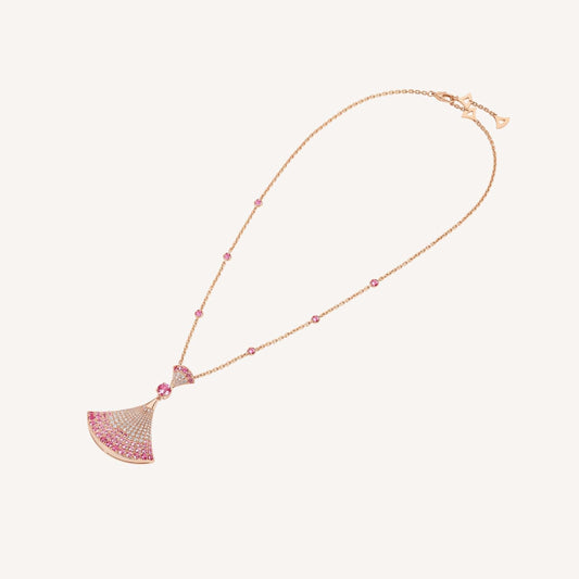 [Clover Jewelery]DREAM NECKLACK DIAMOND PINK GOLD