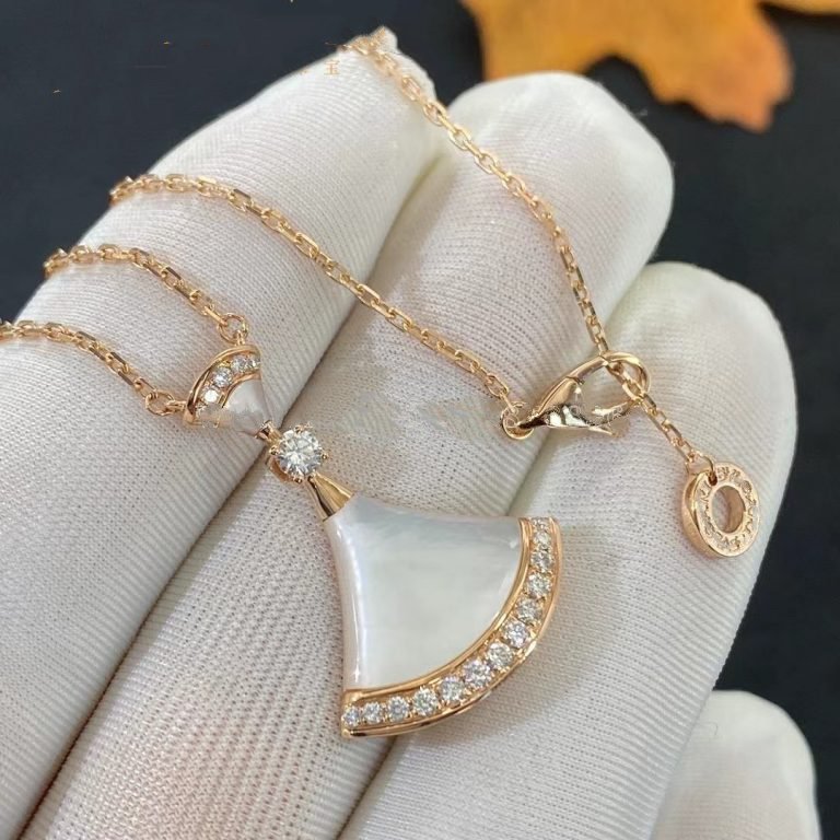 [Clover Jewelry]DREAM NECKLACE MOP PINK GOLD DIAMOND