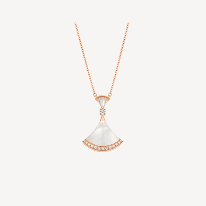 [Clover Jewelery]DREAM NECKLACE MOP PINK GOLD DIAMOND