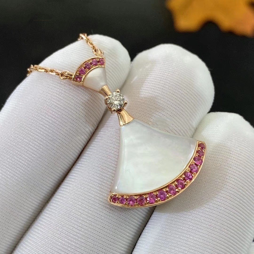 [Clover Jewelery]DREAM NECKLACE MOP PINK DIAMOND
