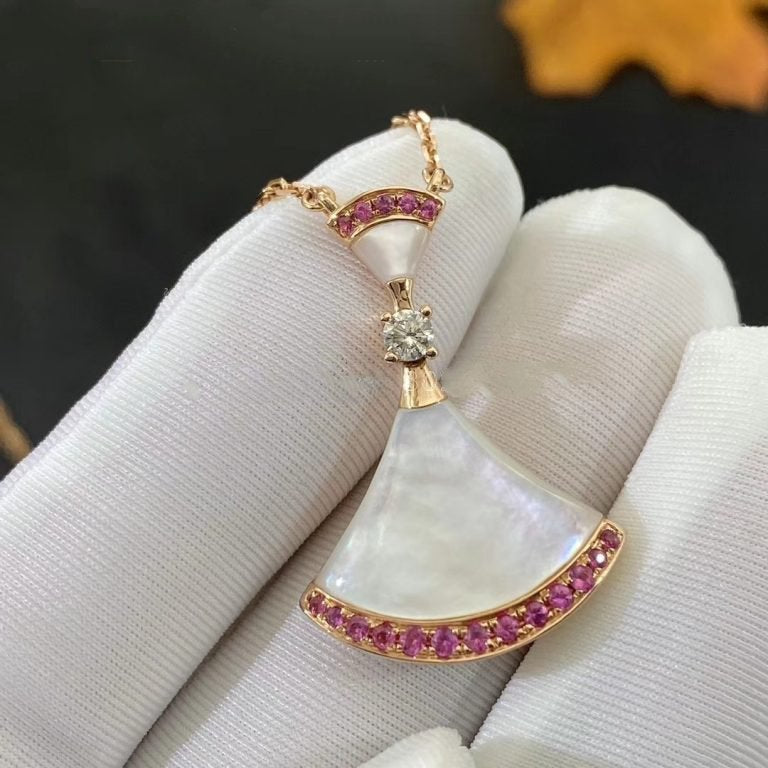 [Clover Jewelery]DREAM NECKLACE MOP PINK DIAMOND