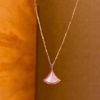 [Clover Jewelery]DREAM NECKLACE MOP DIAMOND PINK