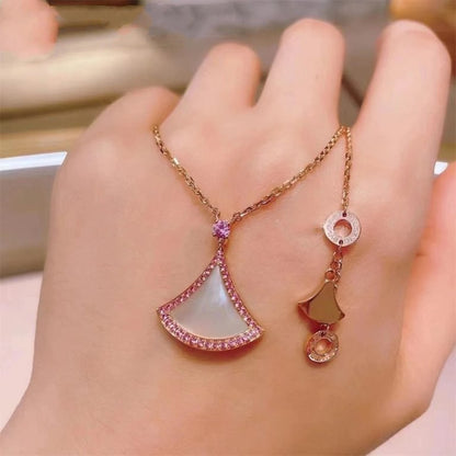 [Clover Jewelery]DREAM NECKLACE MOP DIAMOND PINK