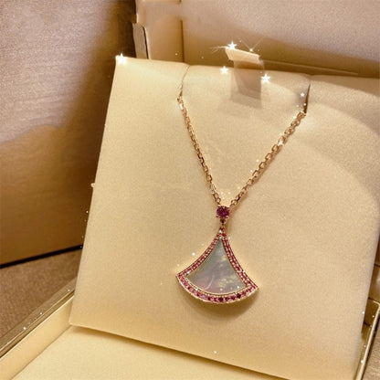 [Clover Jewelery]DREAM NECKLACE MOP DIAMOND PINK