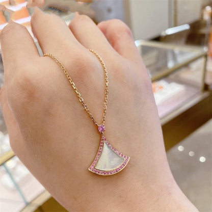 [Clover Jewelery]DREAM NECKLACE MOP DIAMOND PINK