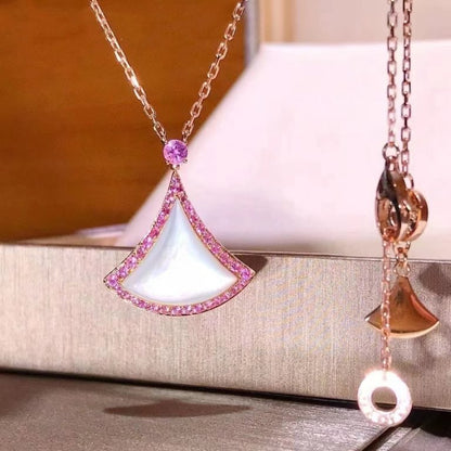 [Clover Jewelery]DREAM NECKLACE MOP DIAMOND PINK