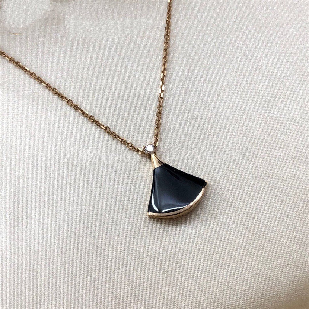 [Clover Jewelry]DREAM NECKLACE ONYX 1 DIAMOND