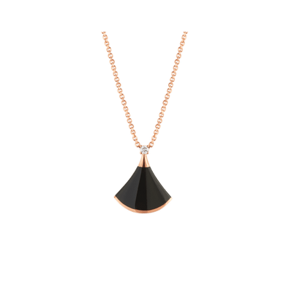 [Clover Jewelery]DREAM NECKLACE ONYX 1 DIAMOND