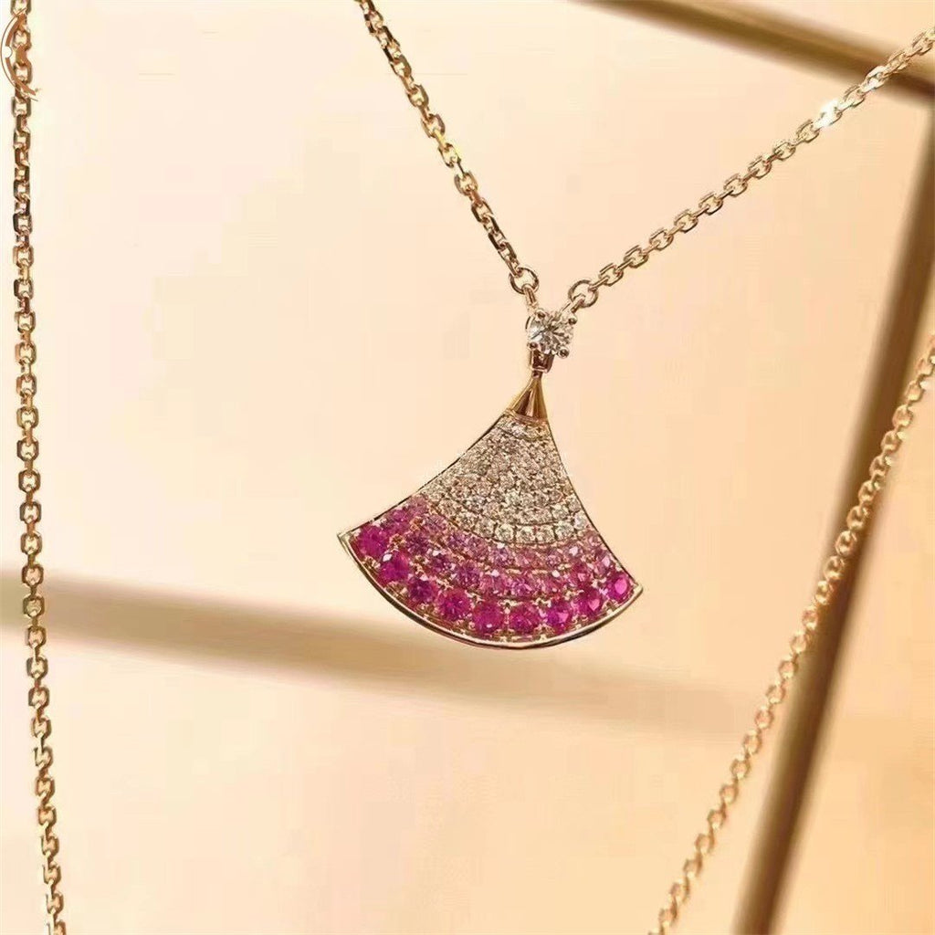 [Clover Schmuck]TRAUMHALSKE TTE ROS GOLD ROSA DIAMANT