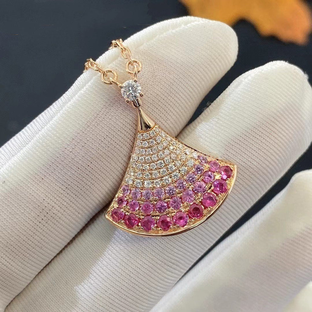 [Clover Schmuck]TRAUMHALSKE TTE ROS GOLD ROSA DIAMANT