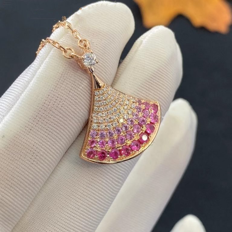 [Clover Schmuck]TRAUMHALSKE TTE ROS GOLD ROSA DIAMANT