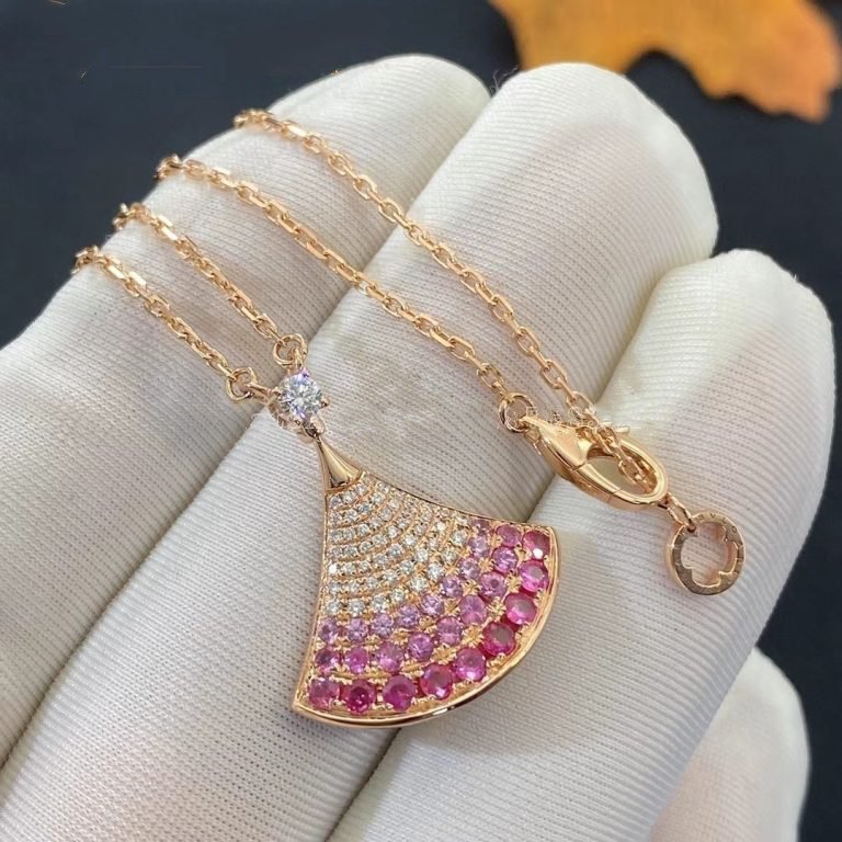[Clover Schmuck]TRAUMHALSKE TTE ROS GOLD ROSA DIAMANT