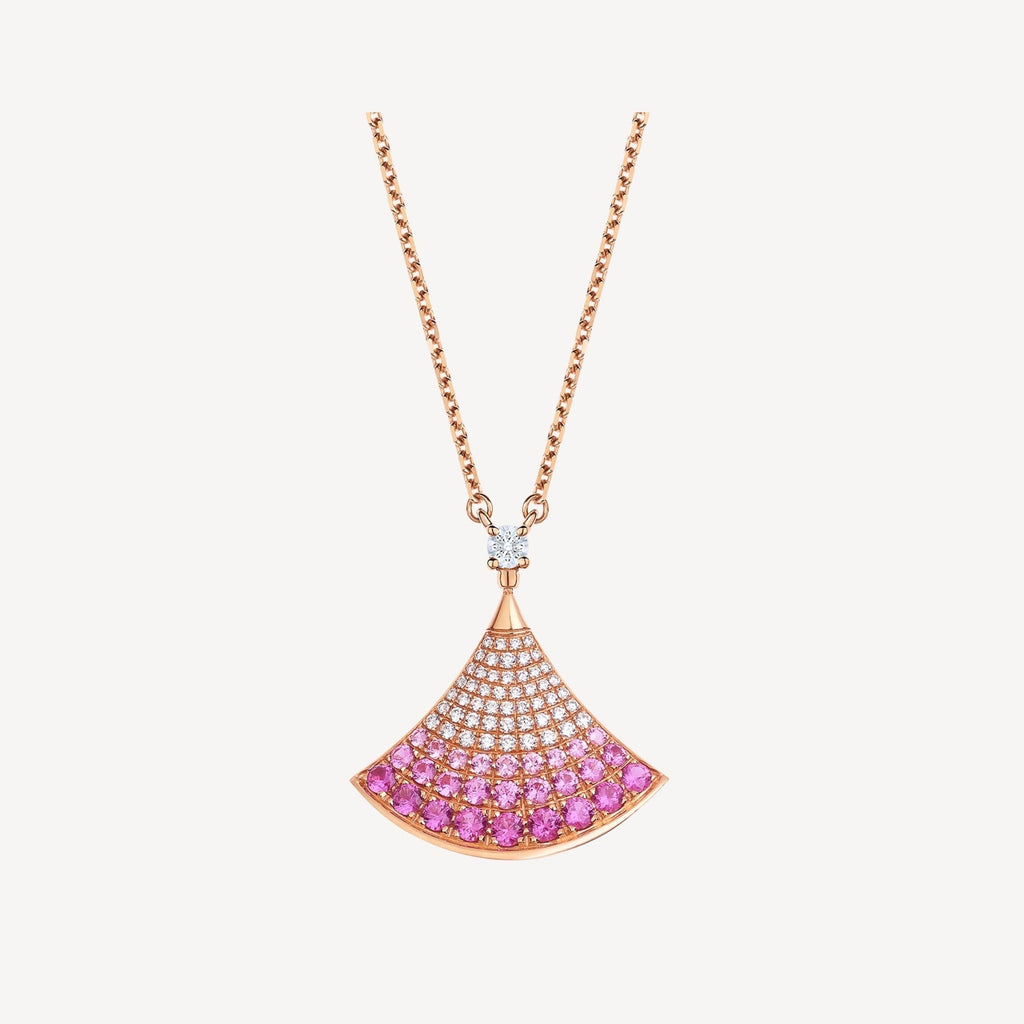 [Clover Schmuck]TRAUMHALSKE TTE ROS GOLD ROSA DIAMANT