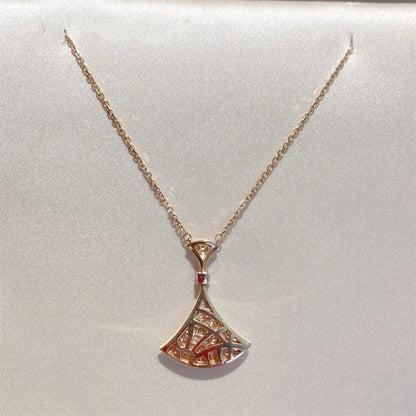 [Clover Jewelery]DREAM NECKLACE PINK GOLD FULL DIAMOND