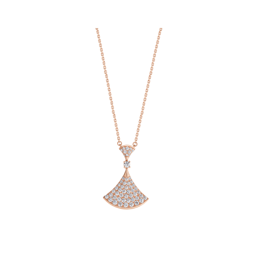 [Clover Jewelery]DREAM NECKLACE PINK GOLD FULL DIAMOND