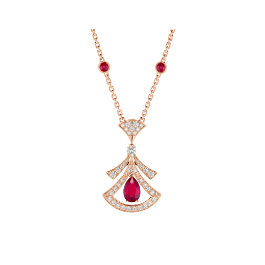 [Clover Jewelery]DREAM NECKLACE CARNELIAN DIAMOND PINK GOLD