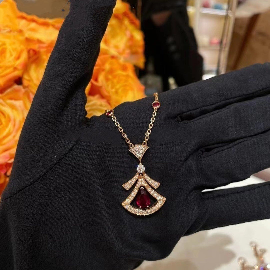 [Clover Jewelry]DREAM HALSKETTE KARNEOL DIAMANT ROSÉGOLD