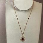 [Clover Jewelry]DREAM HALSKETTE KARNEOL DIAMANT ROSÉGOLD