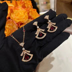 [Clover Jewelry]DREAM HALSKETTE KARNEOL DIAMANT ROSÉGOLD