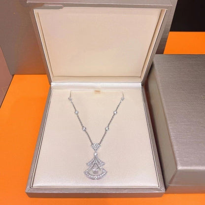 [Clover Jewelery]DREAM NECKLACE WHITE DIAMOND SILVER