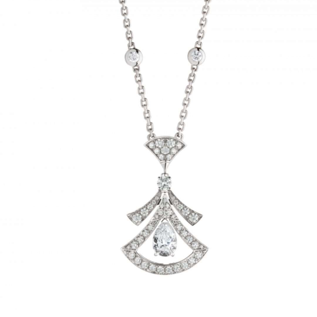 [Clover Jewelery]DREAM NECKLACE WHITE DIAMOND SILVER
