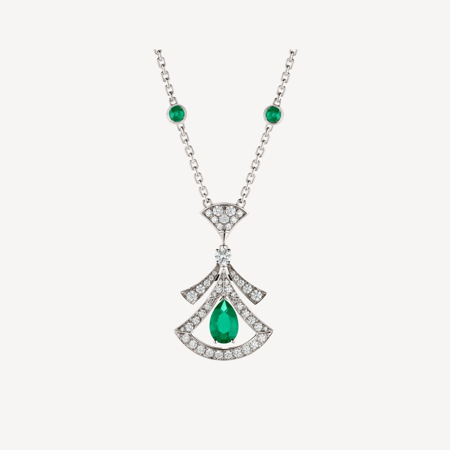 [Clover Jewelery]DREAM NECKLACE MALACHITE DIAMOND SILVER