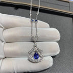 [Clover Jewelry]TRAUMKETTE ACHAT DIAMANT SILBER
