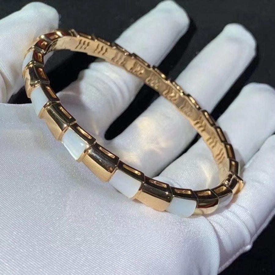 [Clover Jewelry]SERPENTI BRACELET PINK GOLD MOP