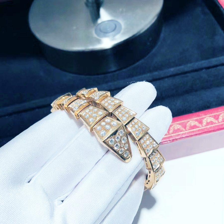 [Clover Jewelry]SERPENTI BRACELET 8MM PINK GOLD DIAMOND